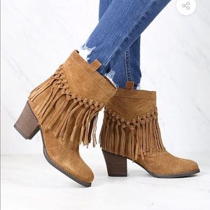 Sbicca fringe booties